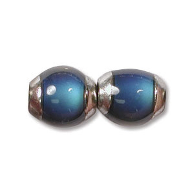 9mm Mood Beads Silver Core bme0693 10 beads Oval