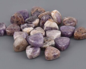 14mm Purple RUSSIAN CHAROITE Trillion Triangle Beads, 6 beads, gem0922