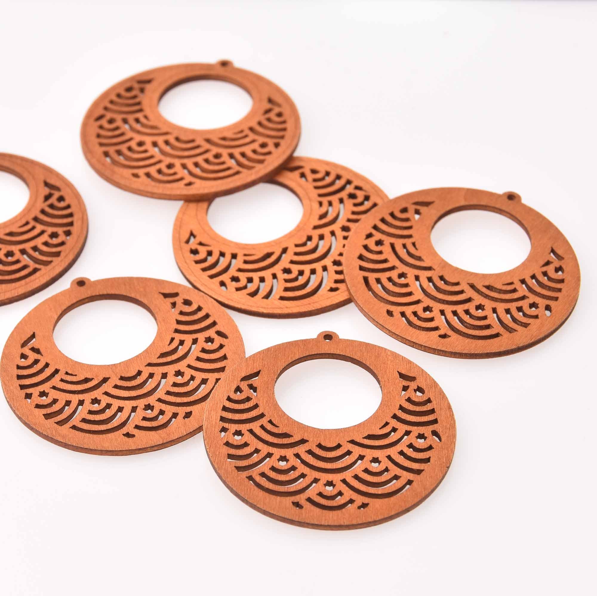 ワールド オンラインストア 2 Wood Filigree Charms, 2.5 小物・アクセサリー