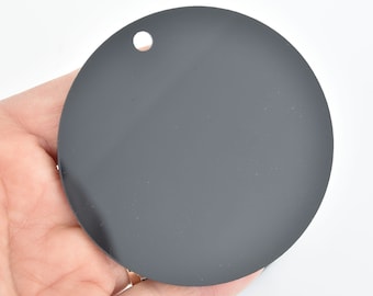 5 BLACK ACRYLIC 3" Circle Blanks Laser Cut Acrylic Blanks Disc Lca0667a