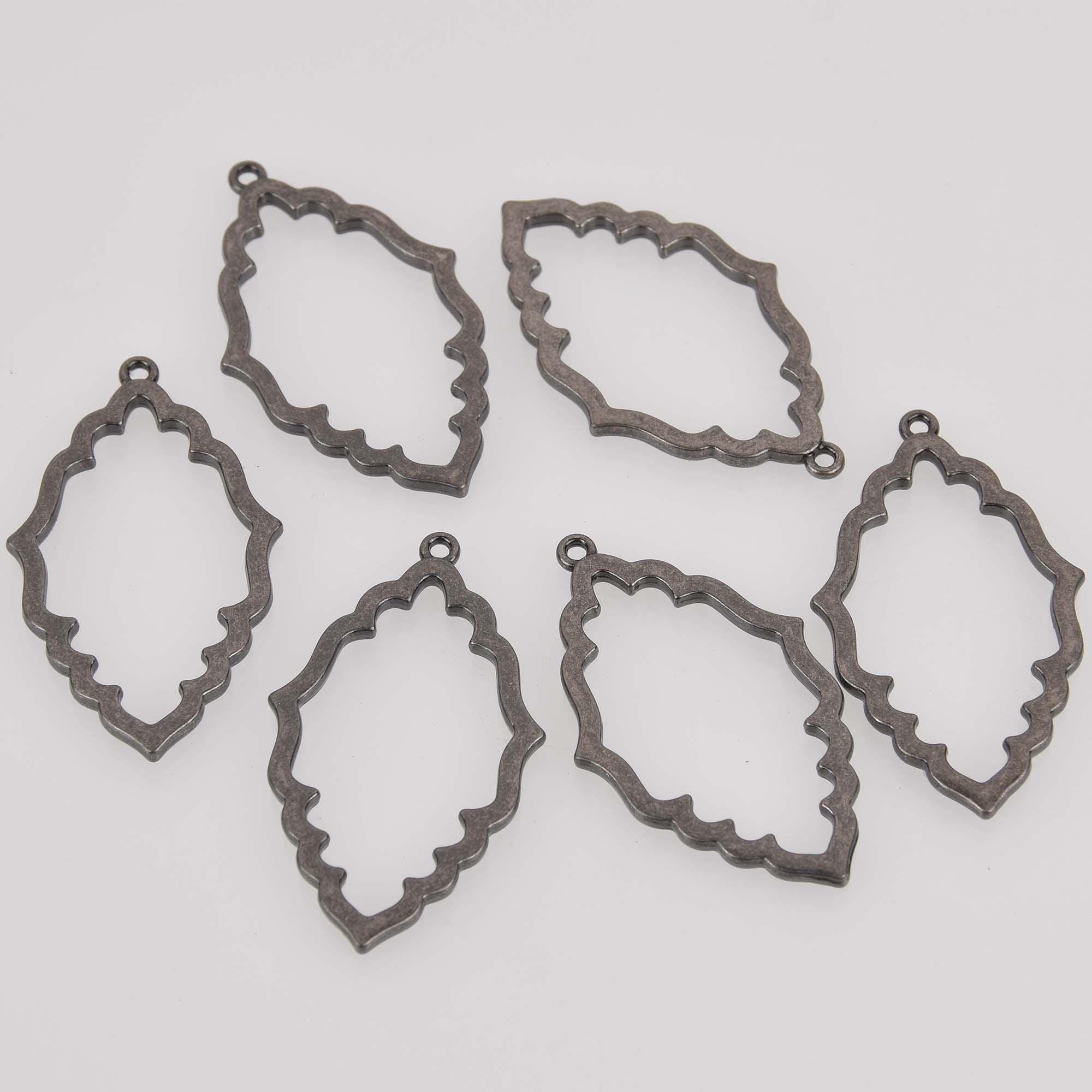 Gunmetal Victorian Marquis Charms, 1.75