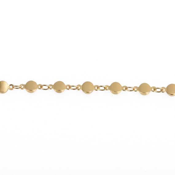 Bead Chain 1 yard 6mm MATTE GOLD 22k Rosary Chain fch0891a