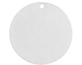 10 Bright Silver Plated Circle Disc Metal Stamping Blanks, thick 16 ga