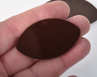 Figuras de fútbol marrón cortadas a láser, piezas de acrílico de 5 cm, piezas de vinilo cortadas a láser, Lca0814