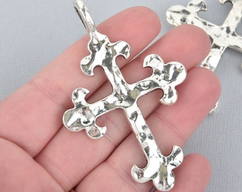 Trustmark 925 Sterling Silver Customized Family 3 Birth Month Inscribed Fleur De Lis Cross Pendant Trustmark 925 Sterling Silver Customized Family 3 Birth Month Inscribed Fleur De Lis Cross Pendant