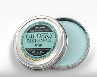 Light BLUE VERDIGRIS PATINA Gilders Paste, Wax Patina Paint, Wax Gilders Paste, 1 oz, 30ml, pnt0025