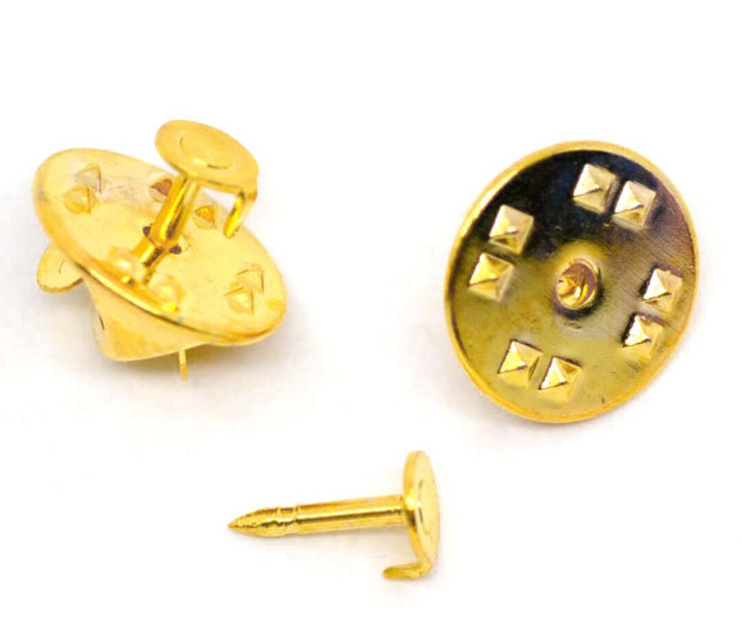 Lapel Pins Tie Tack Blank Pin With Clutch Back Lapel Scatter Pin Base Brooch  Clip Pad Size : 4.5mm 2005R-60 