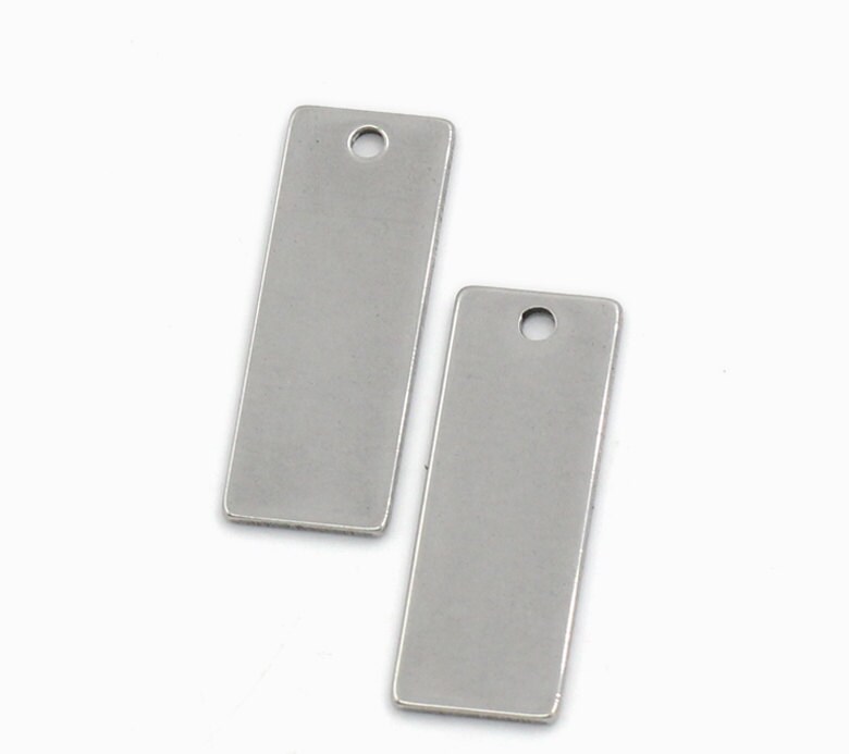 Sourcing Map Stainless Steel Blank Tags, 50 X 22mm Rectangle