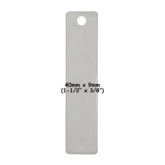 Stainless Steel Metal Stamping Blanks Charms, RECTANGLE With