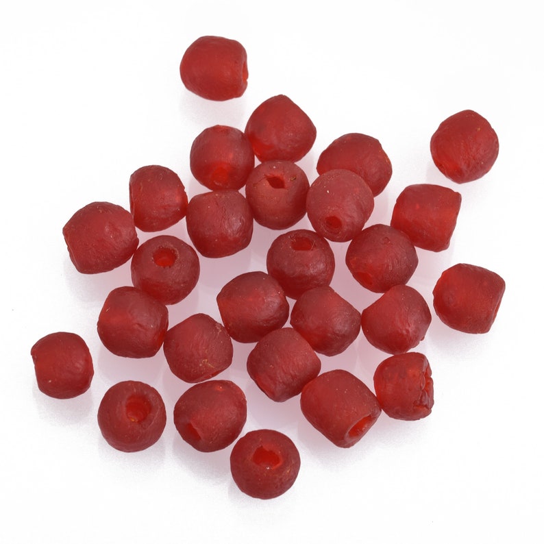 10mm Matte DARK RED Glass Beads Round X10 Beads Bgl1686 Etsy