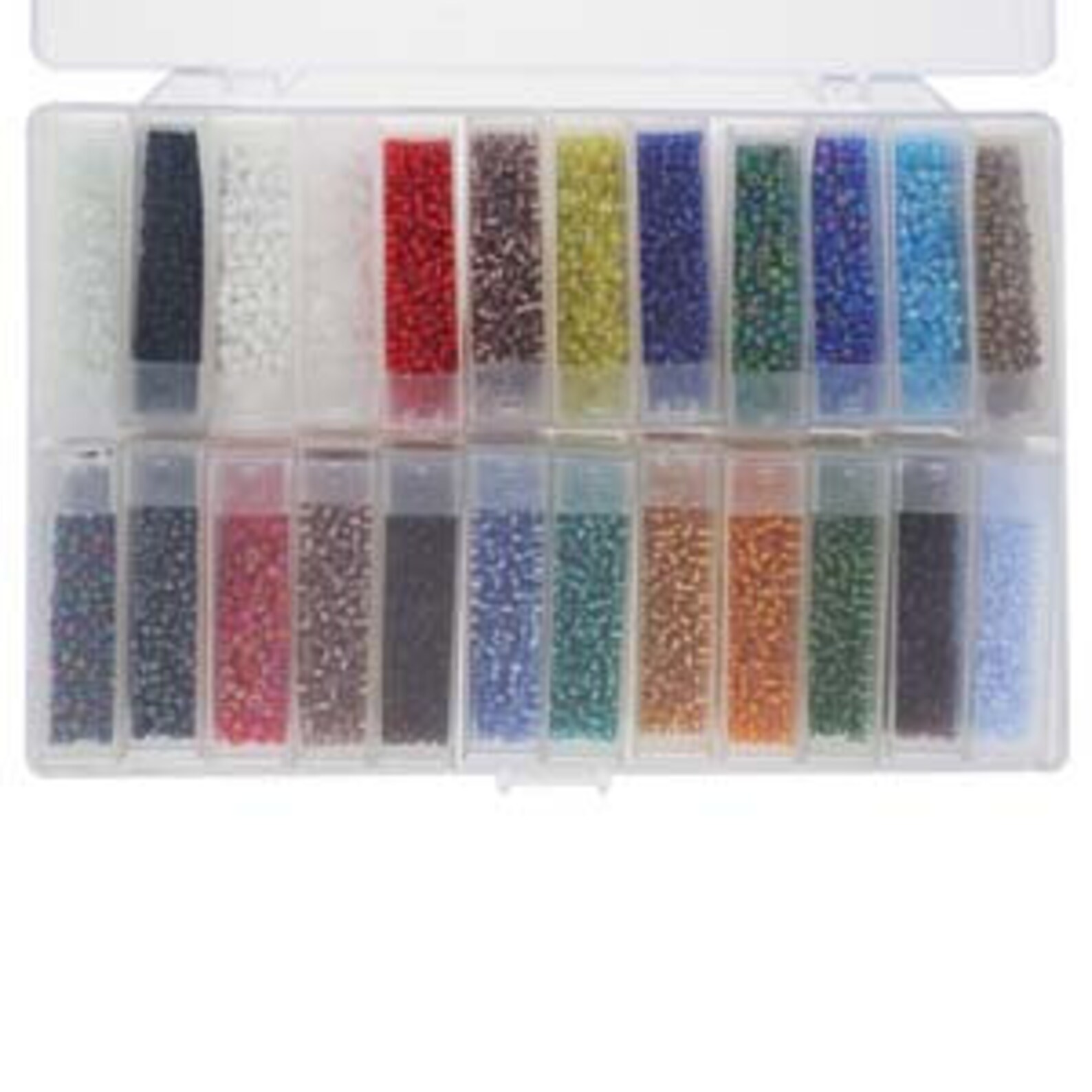 Seed Bead Assortment Kit 8/0 Beads 24 Flip Top Tubes With Etsy