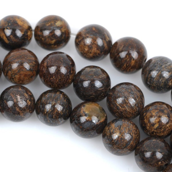 10mm Round BRONZITE Gemstone Beads, FULL strand, about 40 beads, gbr0001