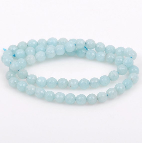 Pcs Dyed Gemstones Jewellery Making Crafts Mashan Jade Round Beads 6mm Grey 60
