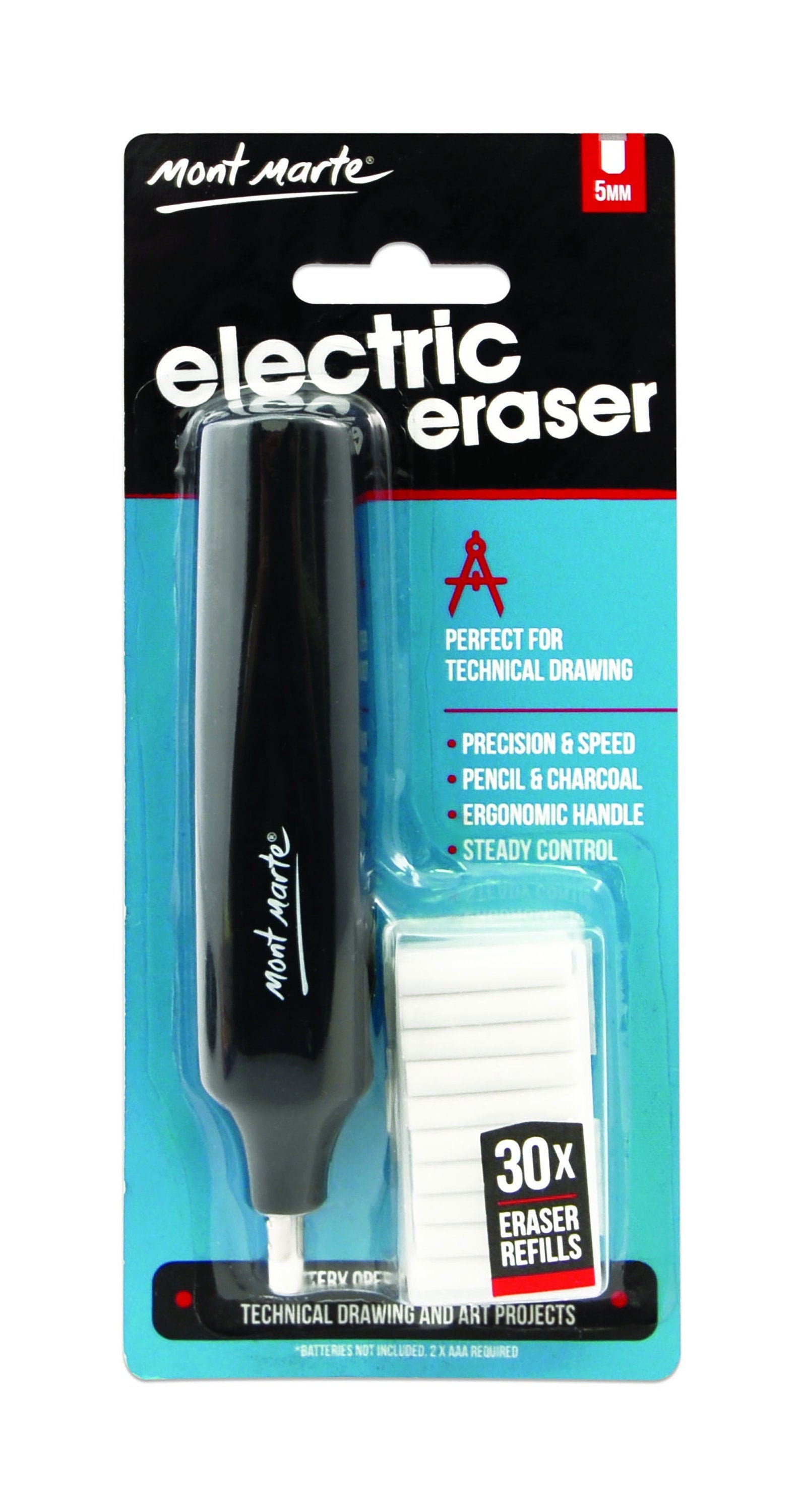 Electric Eraser With 30 Pc Erasers, Pen0010 