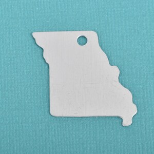 10 ALUMINUM MISSOURI State Stamping Blanks, Shape of State, Design Metal Stamping Blanks, 28x25mm, 20 gauge, msb0405
