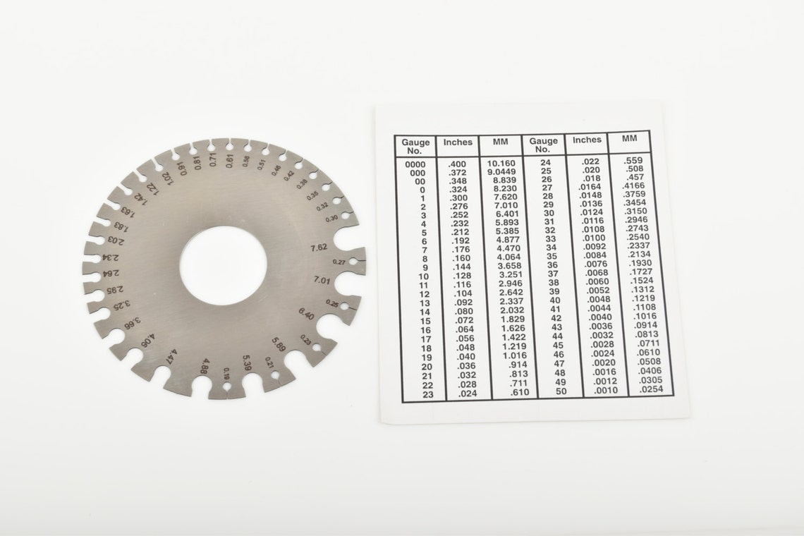 Jewelry wire gauge SWG wire gauge find the gauge of any wire Etsy