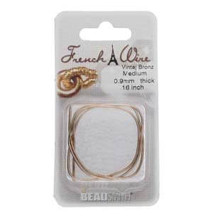 May include: A package of French Wire Vintage Bronze Medium 0.9mm thick 18 inch wire for jewelry making.
