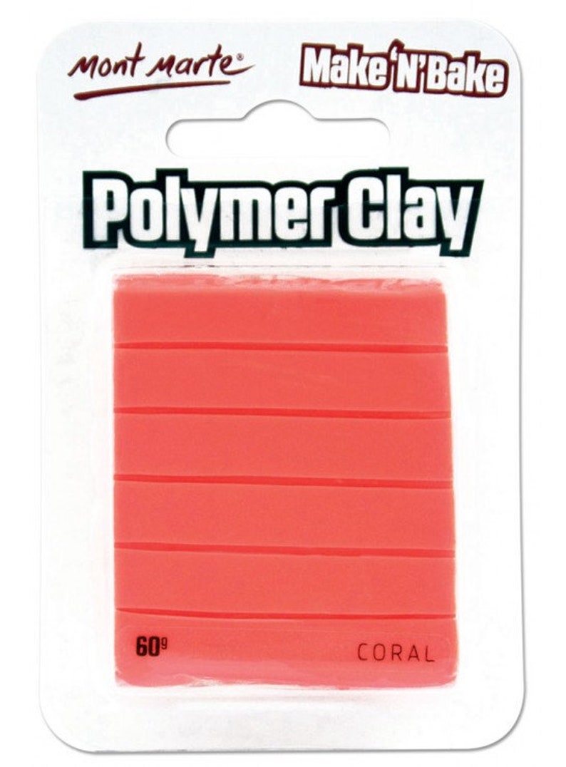 60g Coral cla0052 Make n Bake Polymer Clay