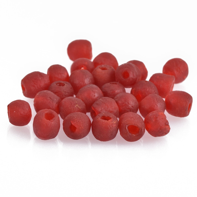 10mm Matte DARK RED Glass Beads Round X10 Beads Bgl1686 Etsy