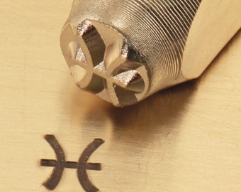 6mm ZODIAC PISCES  ImpressArt Metal Design Stamp,  tol0076