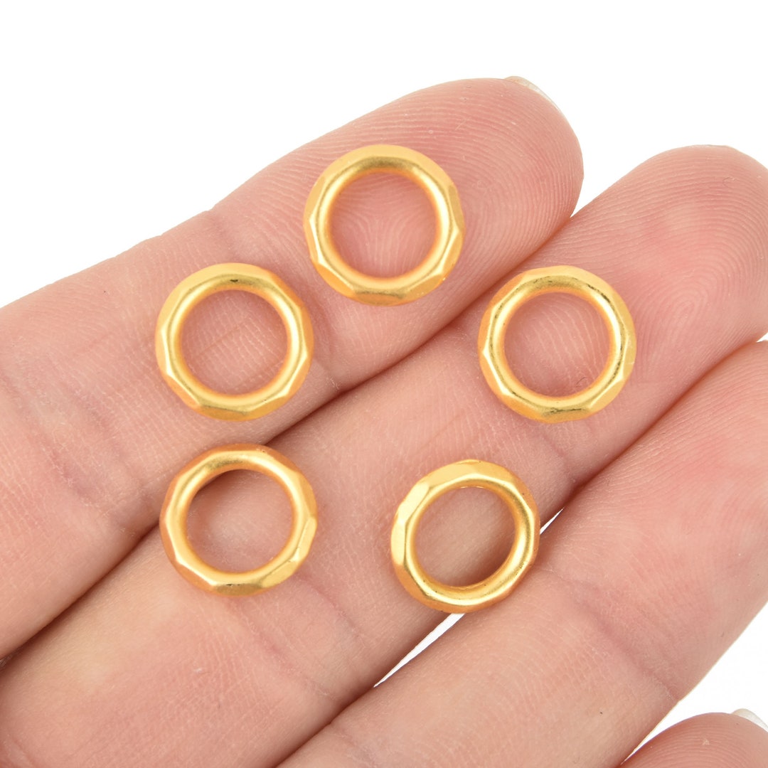 12mm Matte Gold Jump Rings Closed Soldered 12ga, X10 Jum0215a - Etsy