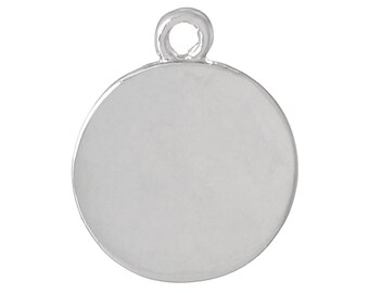 4 Thick Silver Zinc Metal CIRCLE DISC Stamping Blanks, Charms Pendants 1/2", 14 gauge msb0220