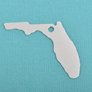 10 ALUMINUM FLORIDA State Stamping Blanks, Shape of State, Design Metal Stamping Blanks, 38x31mm, 20 gauge, msb0402