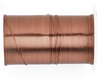 28ga ANTIQUE COPPER Craft Wire, Tarnish Resistant Craft Wire, wire wrapping, BeadSmith Wire, 40 yards (120 feet) spool wir0074