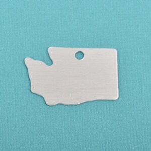 10 ALUMINUM WASHINGTON State Stamping Blanks, Shape of State, Design Metal Stamping Blanks, 31x20mm, 20 gauge, msb0403
