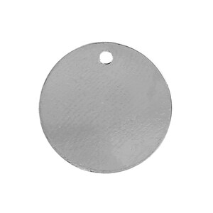 10 SILVER Tone Metal Stamping Blank Charm Pendant, round circle disc, 10mm wide (3/8&quot;), 17 gauge, msb0367