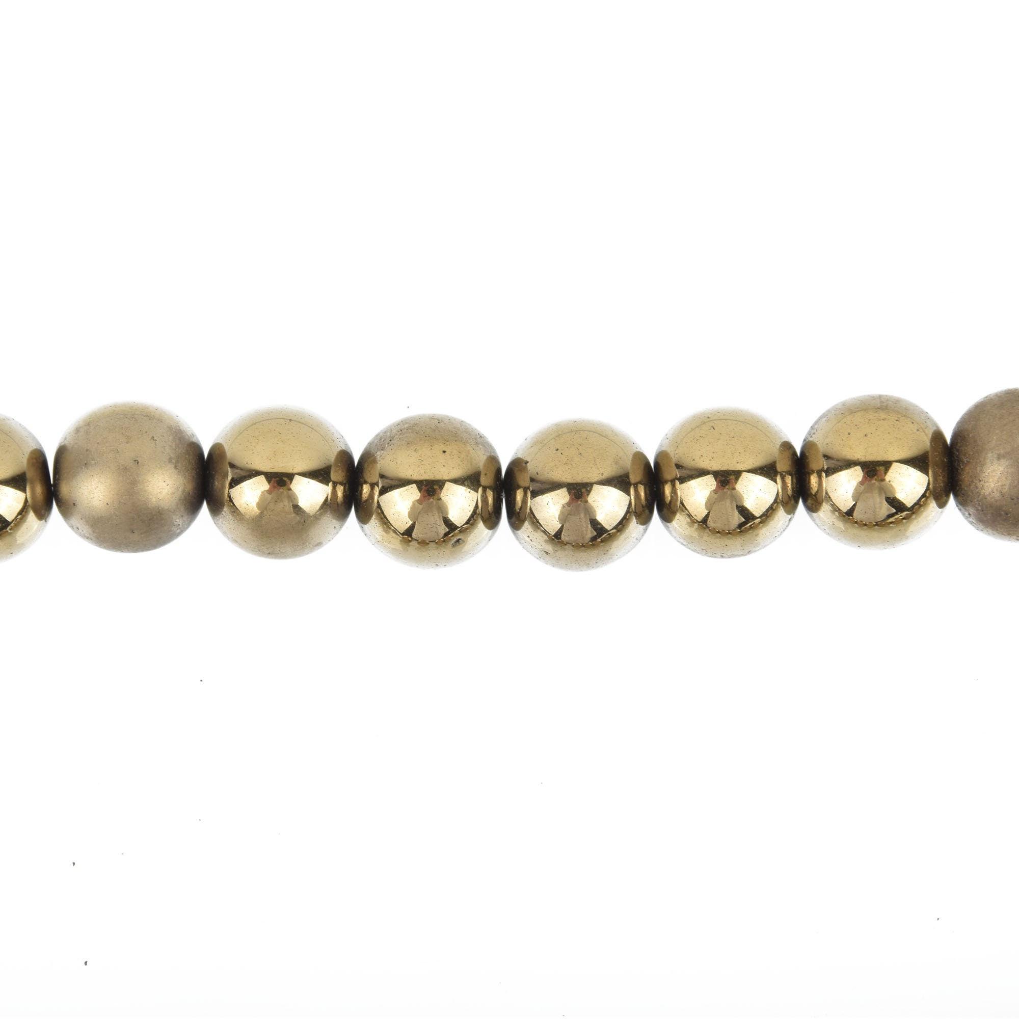 12mm Round LIGHT GOLD HEMATITE Gemstone Beads Half Matte Full - Etsy