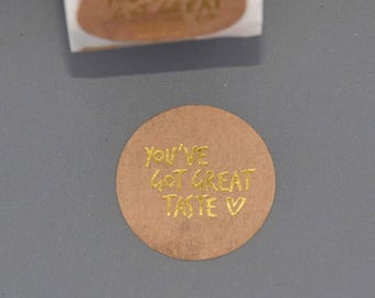 500 Thank You Stickers, You've Got Great Taste, 1" round, pap0161