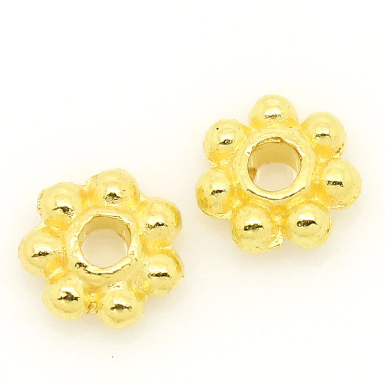 BULK 1000 Bright GOLD PLATED Daisy Spacer Beads 4mm . Bme0151b Etsy