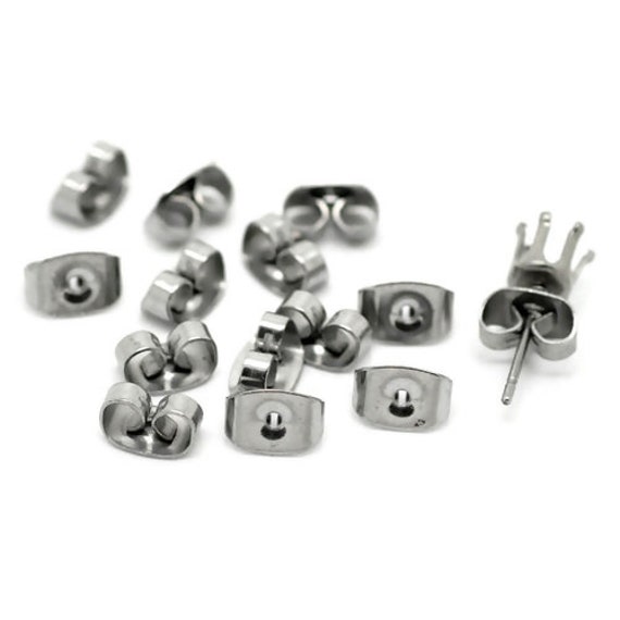 Wholesales 100 Earring Nuts for Back of Earrings Metal Earring