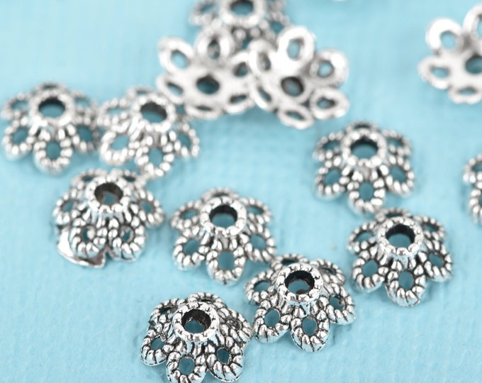 Buy Bead Caps - Flower Bead Caps - 6mm Bead Caps - Metal Bead Caps - Metal Beads - Bead Findings - Choose Your Qty Online In India - Foto 8