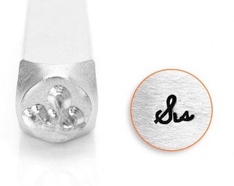 SIS Word Metal Design Stamp, 6mm, ImpressArt, Little Sis Stamps, Big Sis Lil Sister Sorority Stamps, tol0480