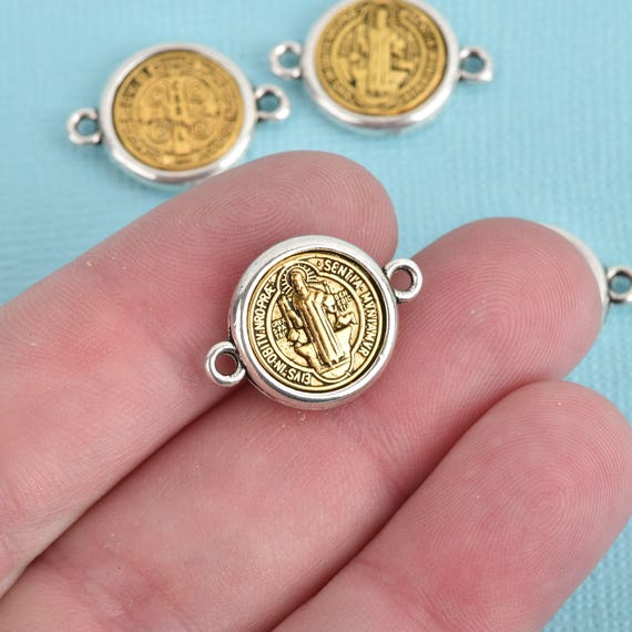 34x29mm 5 Silver Relic Charm Pendants chs2835 religious medal coin charms