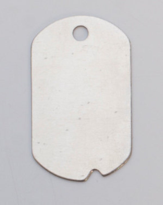 6 LARGE NICKEL SILVER Dog Tag With Notch and Hole Design Metal Stamping Blanks 24 Gauge Msb0085 Etsy Canada