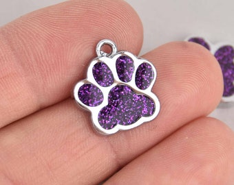 Purple NEW Paw Print 3 Pc Jewelry Set 18 In Necklace & Earrings Purple NEW Paw Print 3 Pc Jewelry Set 18 In Necklace & Earrings
