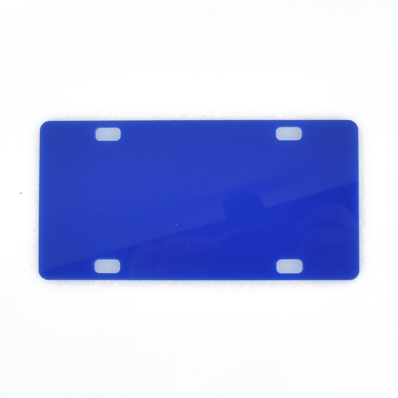2 Blue Mini License Plate Laser Cut Acrylic Blanks for Vinyl Etsy