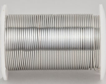 PMC Supplies 18 Gauge Tarnish-Resistant Silver Artistic Wire – 20 Feet Spool