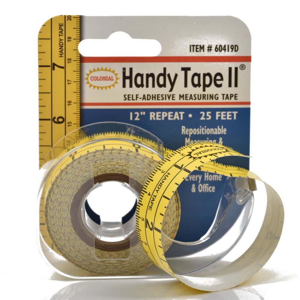 SelfAdhesive Measuring Tape 12 repeat 25 ft long Etsy