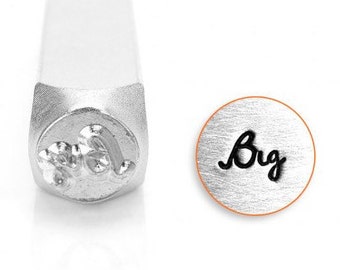 BIG Word Metal Design Stamp, 6mm, ImpressArt, Big Sis Stamps, Sorority Stamps, tol0478