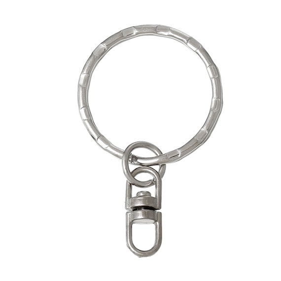 50 Key Rings With Swivel Chain, for Adding Your Own Charms