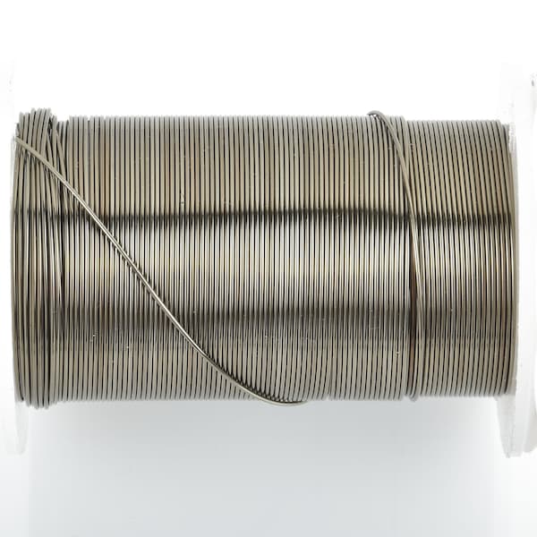 24ga HEMATITE GUNMETAL Craft Wire, Tarnish Resistant wire wrapping 30 yards (90 feet) spool wir0100