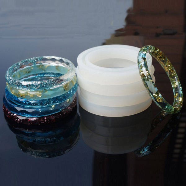 Resin BRACELET BANGLE MOLD, Silicone Mold to make 3.25" diameter resin bangles, reusable, tol1112