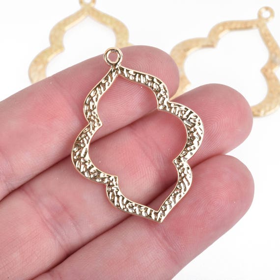 5 LIGHT GOLD Open Clover Pendant Charms, 39mm, Chs3918 - Etsy