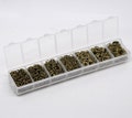 1 Box Mixed Antique Bronze Metal Open Jump Rings 4mm-9mm . 1510 PCs Assorted with Storage Box  jum0084