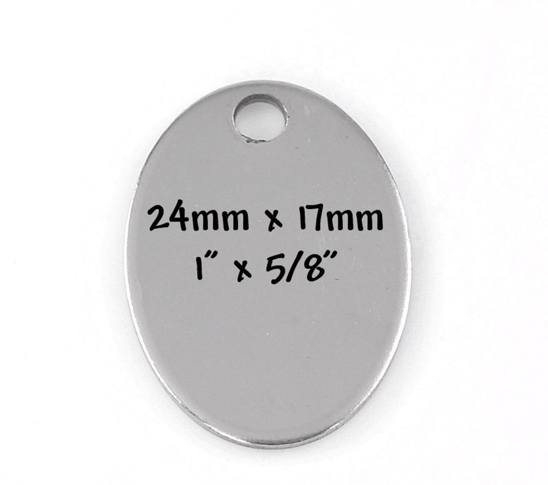 LARGE Stainless Steel Metal Stamping Blanks Charms 24mm X