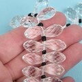 10 Crystal Briolette Beads, 20mm top-drilled teardrop, faceted, bgl1184